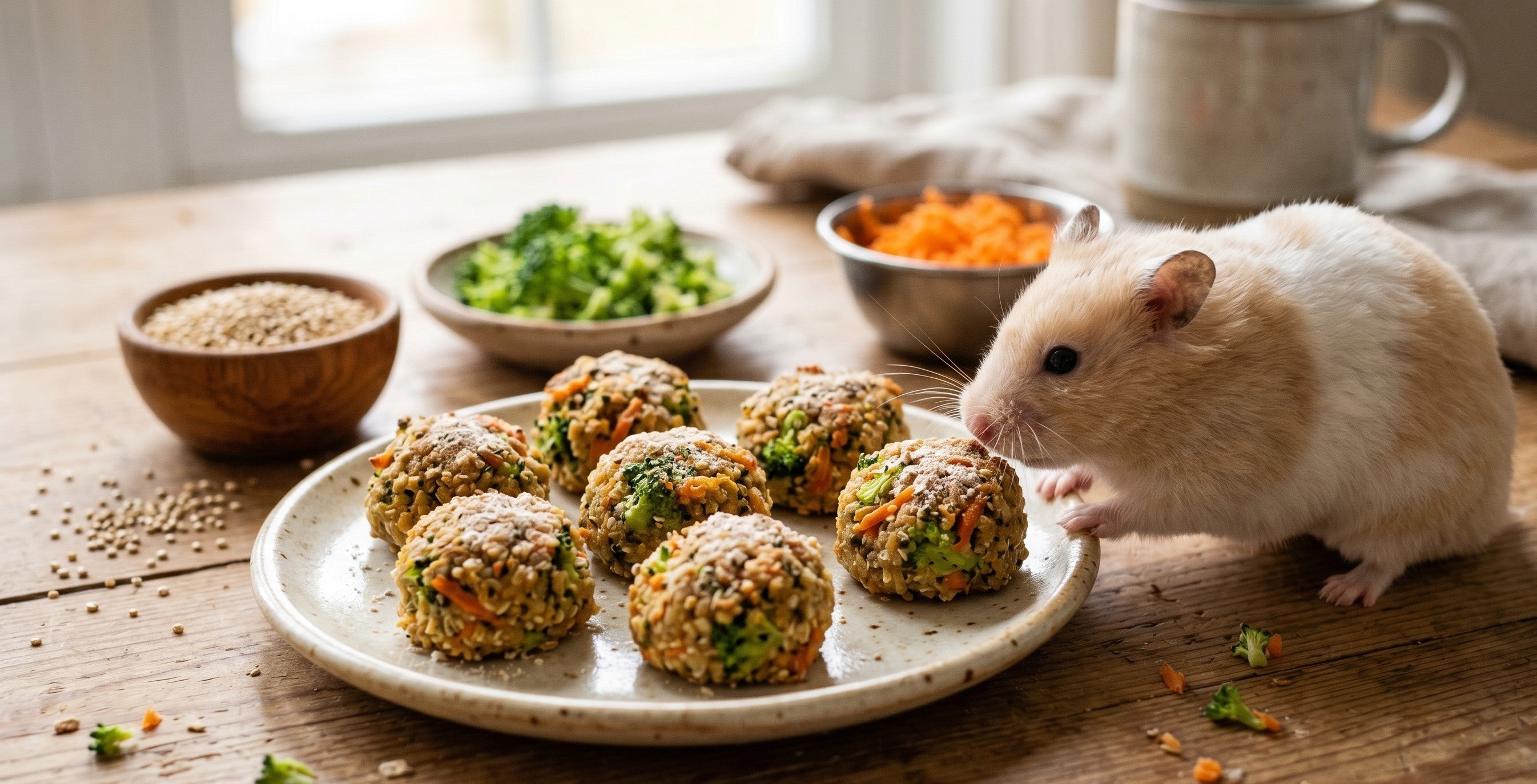 Treat Your Tiny Friend: Homemade Organic Quinoa Veggie Bites for Hamsters
